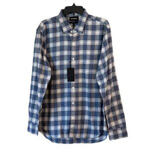Bonobos Men's Brentford Slim Fit Long Sleeve Shirt Twilight Jasper Plaid Size XL